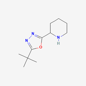 molecular formula C11H19N3O B2682135 2-(5-tert-Butyl-1,3,4-oxadiazol-2-yl)piperidine CAS No. 1439897-53-6