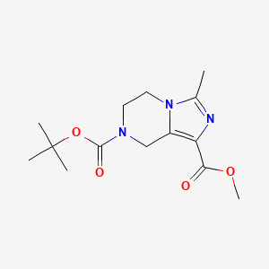 7-tert-butyl 1-methyl 3-methyl-5H,6H,7H,8H-imidazo[1,5-a]pyrazine-1,7-dicarboxylate