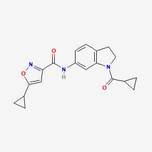N-(1-(cyclopropanecarbonyl)indolin-6-yl)-5-cyclopropylisoxazole-3-carboxamide