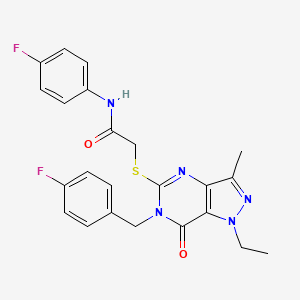 2-((1-ethyl-6-(4-fluorobenzyl)-3-methyl-7-oxo-6,7-dihydro-1H-pyrazolo[4,3-d]pyrimidin-5-yl)thio)-N-(4-fluorophenyl)acetamide