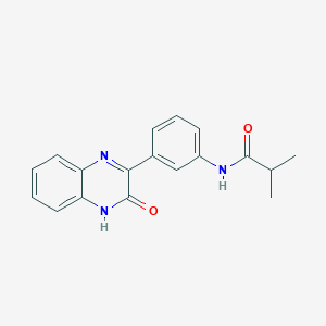 molecular formula C18H17N3O2 B2682148 N-(3-(3-hydroxyquinoxalin-2-yl)phenyl)isobutyramide CAS No. 1448051-19-1