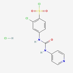 2-Chloro-4-(3-pyridin-4-yl-ureido)-benzenesulfonylchloride hydrochloride