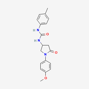 molecular formula C19H21N3O3 B2682160 1-(1-(4-甲氧苯基)-5-氧代吡咯烷-3-基)-3-(对甲苯)脲 CAS No. 878062-75-0