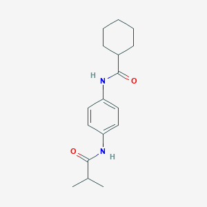 molecular formula C17H24N2O2 B268217 N-[4-(isobutyrylamino)phenyl]cyclohexanecarboxamide 