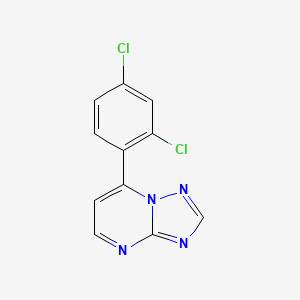 molecular formula C11H6Cl2N4 B2682172 7-(2,4-二氯苯基)[1,2,4]三唑并[1,5-a]嘧啶 CAS No. 320417-01-4