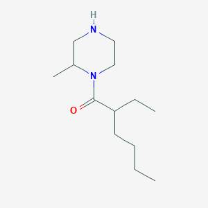 molecular formula C13H26N2O B2682189 2-乙基-1-(2-甲基哌嗪-1-基)己酮 CAS No. 1240566-14-6