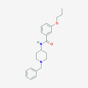 molecular formula C22H28N2O2 B268219 N-(1-benzylpiperidin-4-yl)-3-propoxybenzamide 