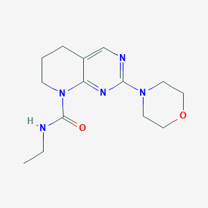 molecular formula C14H21N5O2 B2682191 N-ethyl-2-morpholino-6,7-dihydropyrido[2,3-d]pyrimidine-8(5H)-carboxamide CAS No. 2176125-05-4