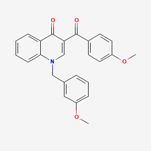 molecular formula C25H21NO4 B2682195 3-(4-Methoxybenzoyl)-1-[(3-methoxyphenyl)methyl]-1,4-dihydroquinolin-4-one CAS No. 866809-41-8