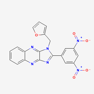 molecular formula C20H12N6O5 B2682199 2-(3,5-dinitrophenyl)-1-(furan-2-ylmethyl)-1H-imidazo[4,5-b]quinoxaline CAS No. 713125-51-0