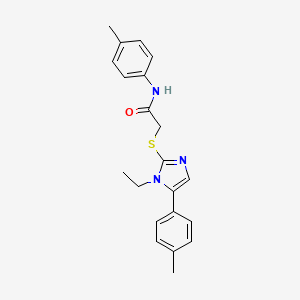 2-((1-ethyl-5-(p-tolyl)-1H-imidazol-2-yl)thio)-N-(p-tolyl)acetamide
