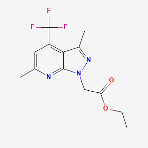 Ethyl 2-(3,6-dimethyl-4-(trifluoromethyl)-1H-pyrazolo[3,4-b]pyridin-1-yl)acetate