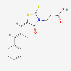 3-((E)-5-((E)-2-methyl-3-phenylallylidene)-4-oxo-2-thioxothiazolidin-3-yl)propanoic acid