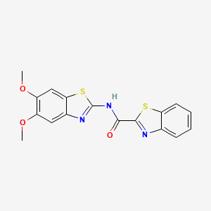 N-(5,6-dimethoxy-1,3-benzothiazol-2-yl)-1,3-benzothiazole-2-carboxamide