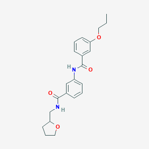 molecular formula C22H26N2O4 B268221 3-propoxy-N-(3-{[(tetrahydro-2-furanylmethyl)amino]carbonyl}phenyl)benzamide 
