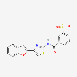 N-(4-(benzofuran-2-yl)thiazol-2-yl)-3-(methylsulfonyl)benzamide