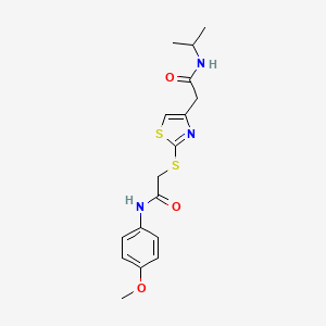 N-isopropyl-2-(2-((2-((4-methoxyphenyl)amino)-2-oxoethyl)thio)thiazol-4-yl)acetamide