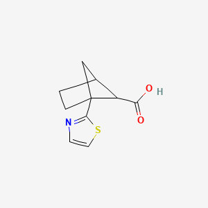 molecular formula C10H11NO2S B2682224 1-(1,3-Thiazol-2-yl)bicyclo[2.1.1]hexane-5-carboxylic acid CAS No. 2287281-66-5