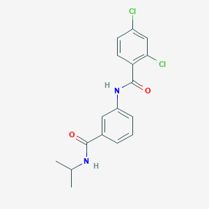 molecular formula C17H16Cl2N2O2 B268223 2,4-dichloro-N-{3-[(isopropylamino)carbonyl]phenyl}benzamide 