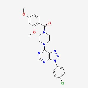 (4-(3-(4-chlorophenyl)-3H-[1,2,3]triazolo[4,5-d]pyrimidin-7-yl)piperazin-1-yl)(2,4-dimethoxyphenyl)methanone