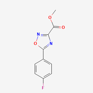 molecular formula C10H7FN2O3 B2682240 甲基-5-(4-氟苯基)-1,2,4-噁二唑-3-羧酸甲酯 CAS No. 338960-42-2