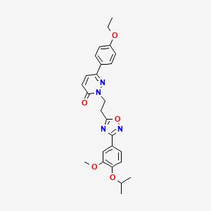 6-(4-ethoxyphenyl)-2-(2-(3-(4-isopropoxy-3-methoxyphenyl)-1,2,4-oxadiazol-5-yl)ethyl)pyridazin-3(2H)-one