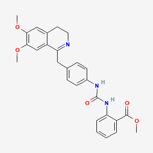 B2682249 Methyl 2-((N-(4-((6,7-dimethoxy-3,4-dihydroisoquinolyl)methyl)phenyl)carbamoyl)amino)benzoate CAS No. 1022597-60-9