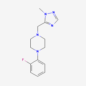 molecular formula C14H18FN5 B2682256 1-(2-Fluorophenyl)-4-[(2-methyl-1,2,4-triazol-3-yl)methyl]piperazine CAS No. 2327262-22-4