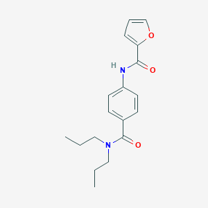 molecular formula C18H22N2O3 B268227 N-{4-[(dipropylamino)carbonyl]phenyl}-2-furamide 