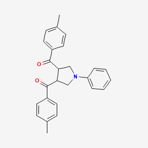 molecular formula C26H25NO2 B2682275 [4-(4-methylbenzoyl)-1-phenyltetrahydro-1H-pyrrol-3-yl](4-methylphenyl)methanone CAS No. 339019-98-6