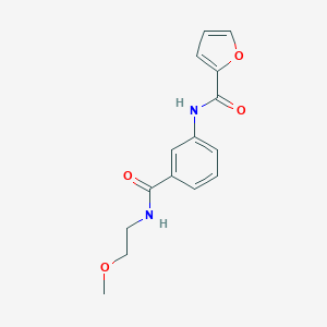 molecular formula C15H16N2O4 B268228 N-{3-[(2-methoxyethyl)carbamoyl]phenyl}furan-2-carboxamide 