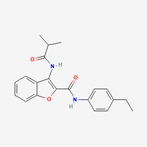 N-(4-ethylphenyl)-3-isobutyramidobenzofuran-2-carboxamide