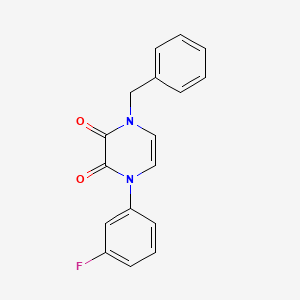 1-benzyl-4-(3-fluorophenyl)pyrazine-2,3(1H,4H)-dione