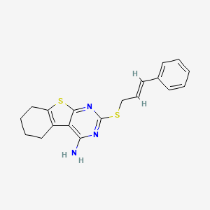 2-[(E)-3-phenylprop-2-enyl]sulfanyl-5,6,7,8-tetrahydro-[1]benzothiolo[2,3-d]pyrimidin-4-amine