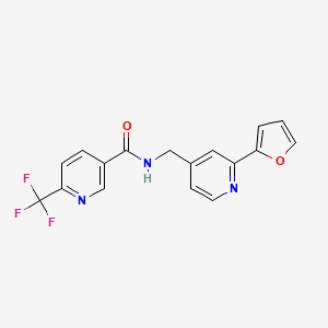 N-((2-(furan-2-yl)pyridin-4-yl)methyl)-6-(trifluoromethyl)nicotinamide