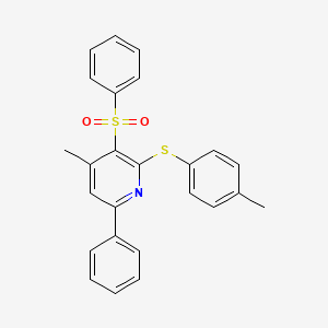 4-Methyl-2-[(4-methylphenyl)sulfanyl]-6-phenyl-3-(phenylsulfonyl)pyridine