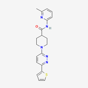 molecular formula C20H21N5OS B2682311 N-(6-methylpyridin-2-yl)-1-[6-(2-thienyl)pyridazin-3-yl]piperidine-4-carboxamide CAS No. 1029780-12-8