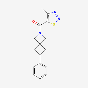 (4-Methylthiadiazol-5-yl)-(6-phenyl-2-azaspiro[3.3]heptan-2-yl)methanone