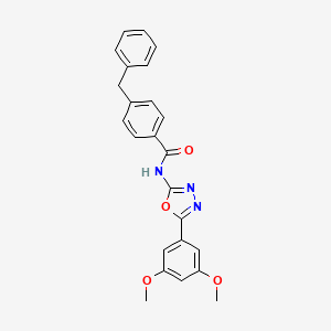 4-benzyl-N-[5-(3,5-dimethoxyphenyl)-1,3,4-oxadiazol-2-yl]benzamide