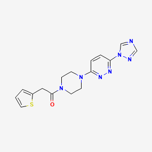 1-(4-(6-(1H-1,2,4-triazol-1-yl)pyridazin-3-yl)piperazin-1-yl)-2-(thiophen-2-yl)ethanone