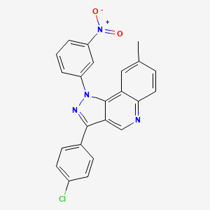 3-(4-chlorophenyl)-8-methyl-1-(3-nitrophenyl)-1H-pyrazolo[4,3-c]quinoline