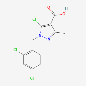 5-chloro-1-[(2,4-dichlorophenyl)methyl]-3-methyl-1H-pyrazole-4-carboxylic acid