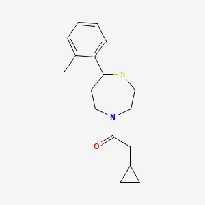 2-Cyclopropyl-1-(7-(o-tolyl)-1,4-thiazepan-4-yl)ethanone