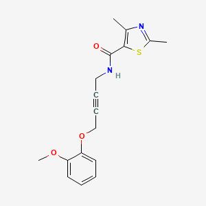 molecular formula C17H18N2O3S B2682330 N-(4-(2-甲氧基苯氧基)丁-2-炔-1-基)-2,4-二甲基噻唑-5-甲酰胺 CAS No. 1428349-86-3