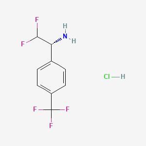(1R)-2,2-Difluoro-1-[4-(trifluoromethyl)phenyl]ethanamine;hydrochloride