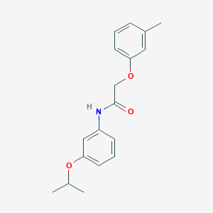 molecular formula C18H21NO3 B268234 N-(3-isopropoxyphenyl)-2-(3-methylphenoxy)acetamide 