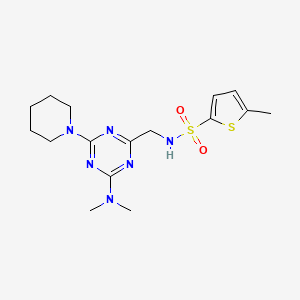 N-((4-(dimethylamino)-6-(piperidin-1-yl)-1,3,5-triazin-2-yl)methyl)-5-methylthiophene-2-sulfonamide