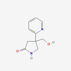4-(Hydroxymethyl)-4-(pyridin-2-yl)pyrrolidin-2-one