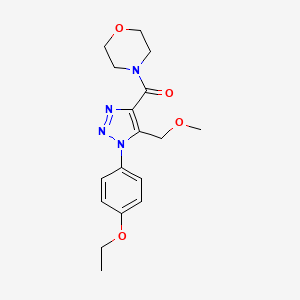 molecular formula C17H22N4O4 B2682347 (1-(4-ethoxyphenyl)-5-(methoxymethyl)-1H-1,2,3-triazol-4-yl)(morpholino)methanone CAS No. 950249-92-0