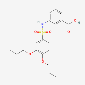 molecular formula C19H23NO6S B2682349 3-(3,4-Dipropoxybenzenesulfonamido)benzoic acid CAS No. 1428150-72-4